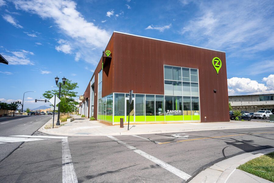 The Zander Real Estate Team office at SoDa Row in Daybreak, South Jordan, Utah